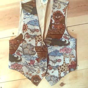 Women’s Small “Noah’s Ark” vest with buttons